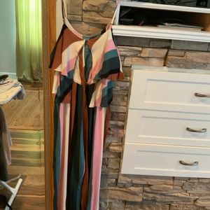Size L Striped Jumpsuit